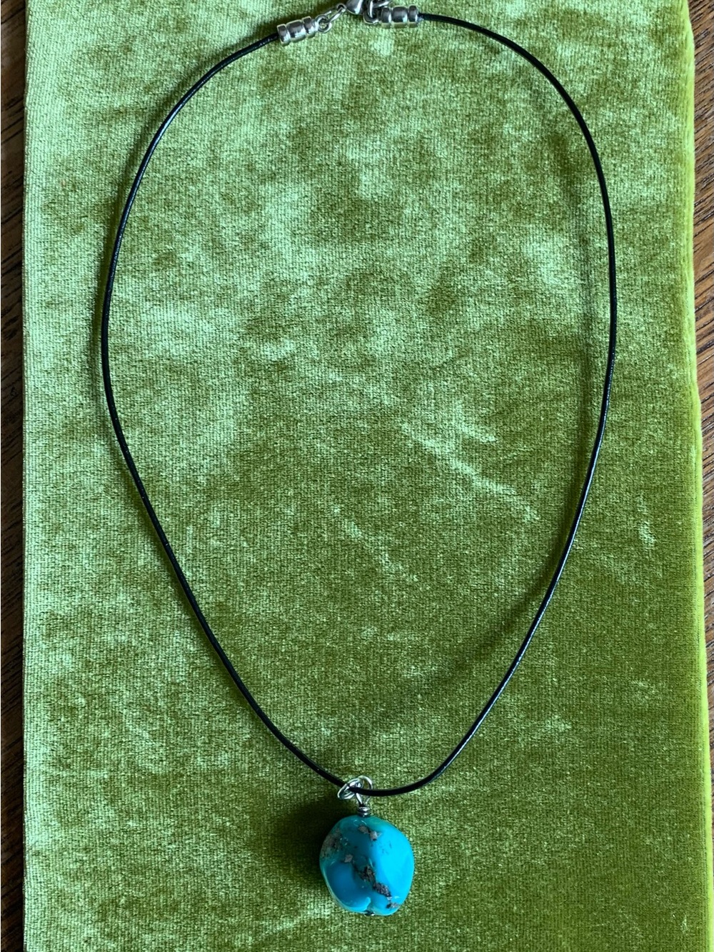 Turquoise Chunk Pendant Choker